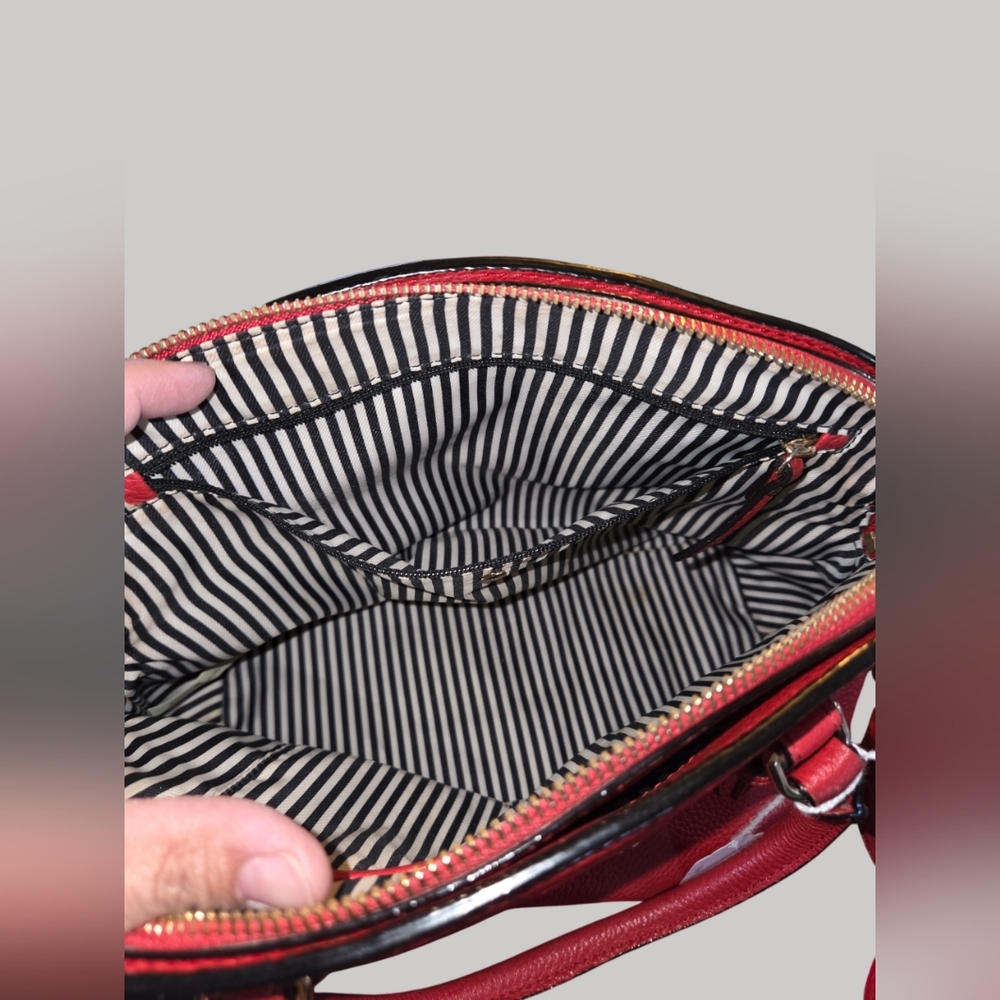 🚫SOLD🚫 Kate Spade Red Leather Handbag & Dustbag - Picture 8 of 14